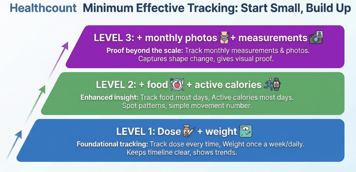 3-level pyramid graphic showing tracking levels